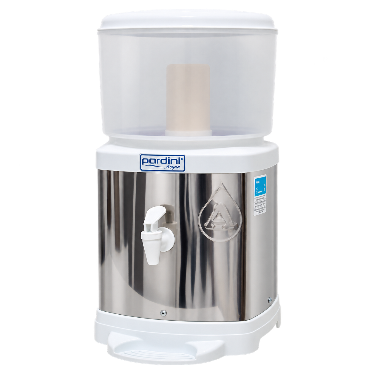 Filtro/ PardiniAcqua c/cuba de argila e bóia - 6 lts. - Plástico/Inox